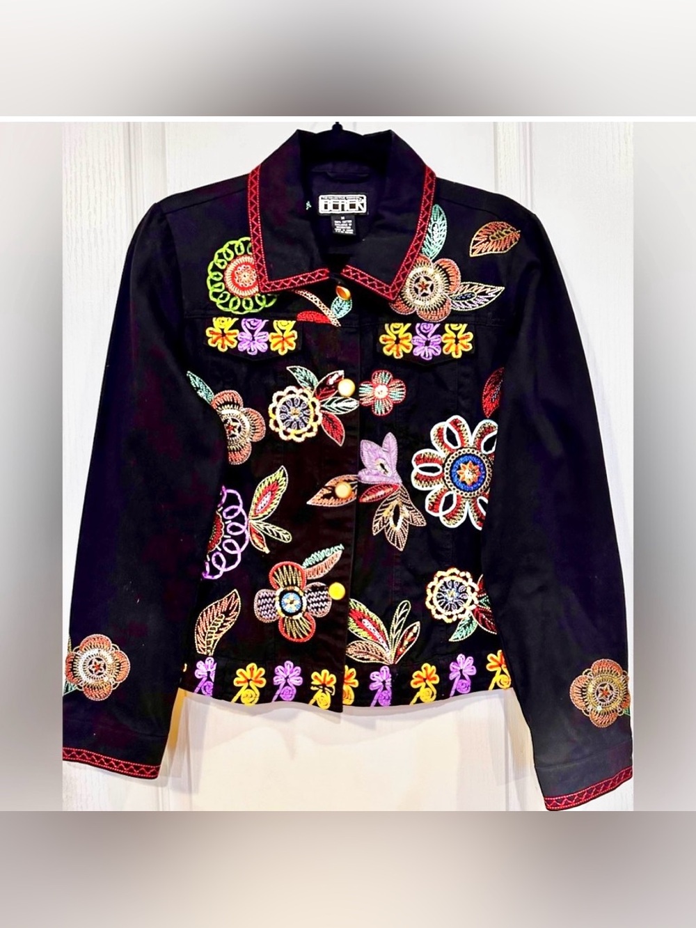VINTAGE! BEREK Handed Beaded, Sequined & Embroidered Floral Jacket